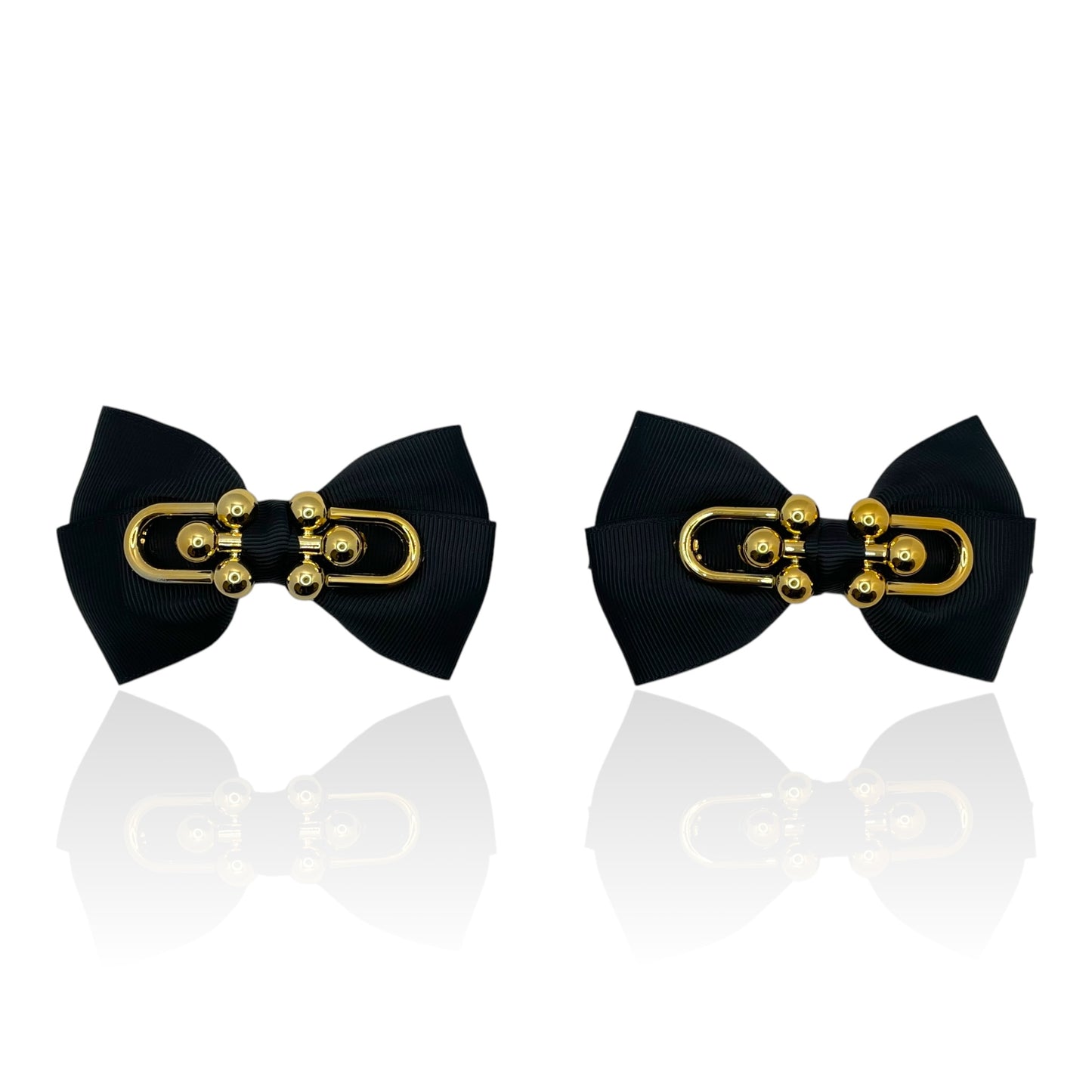 Golden Chic Black Bow