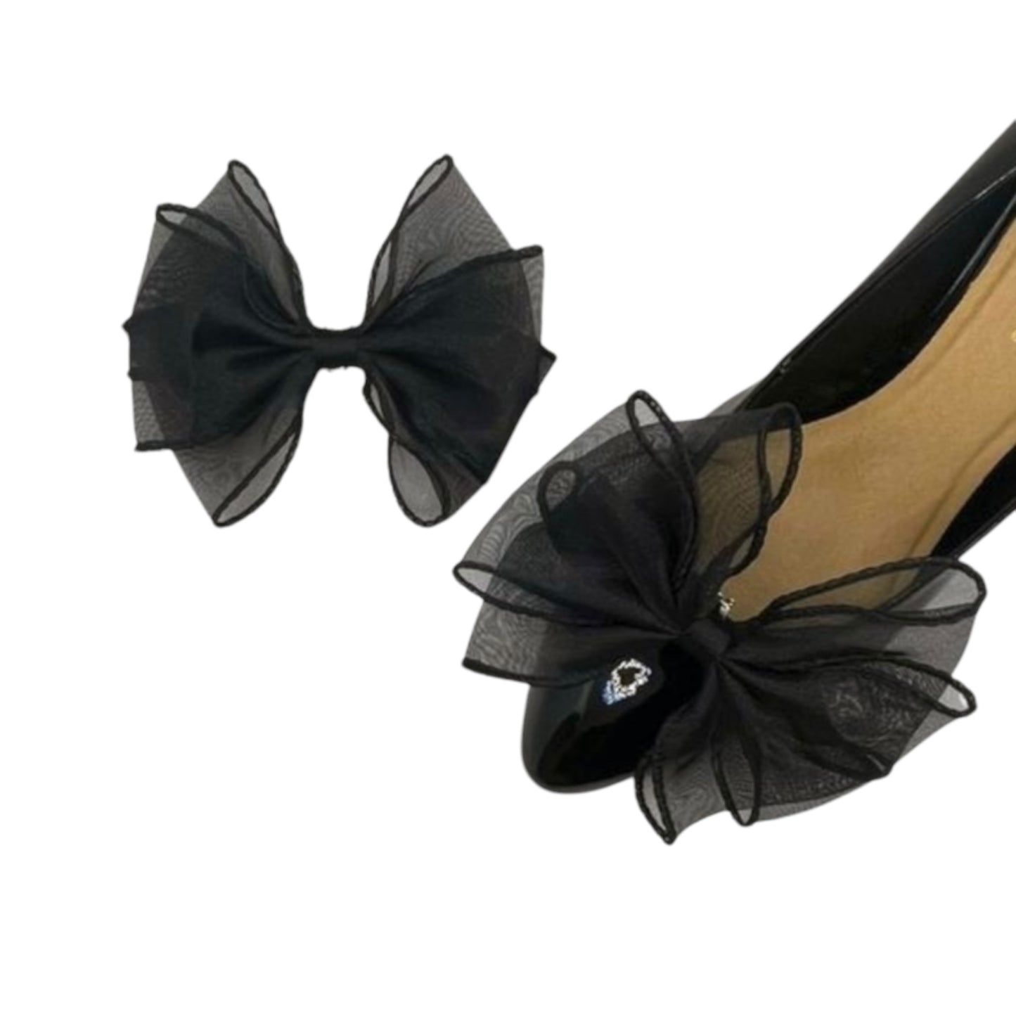 Black Organza Bow