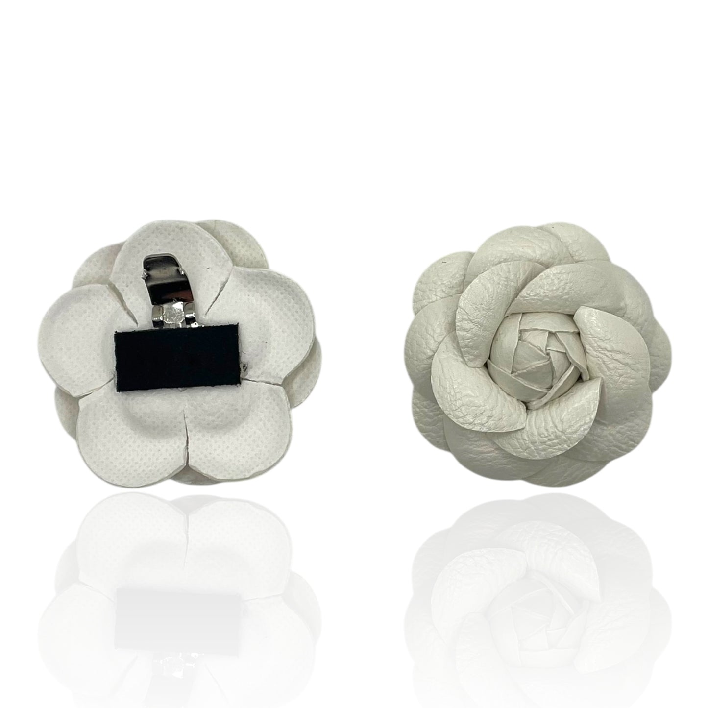CC Camellia Clips – White