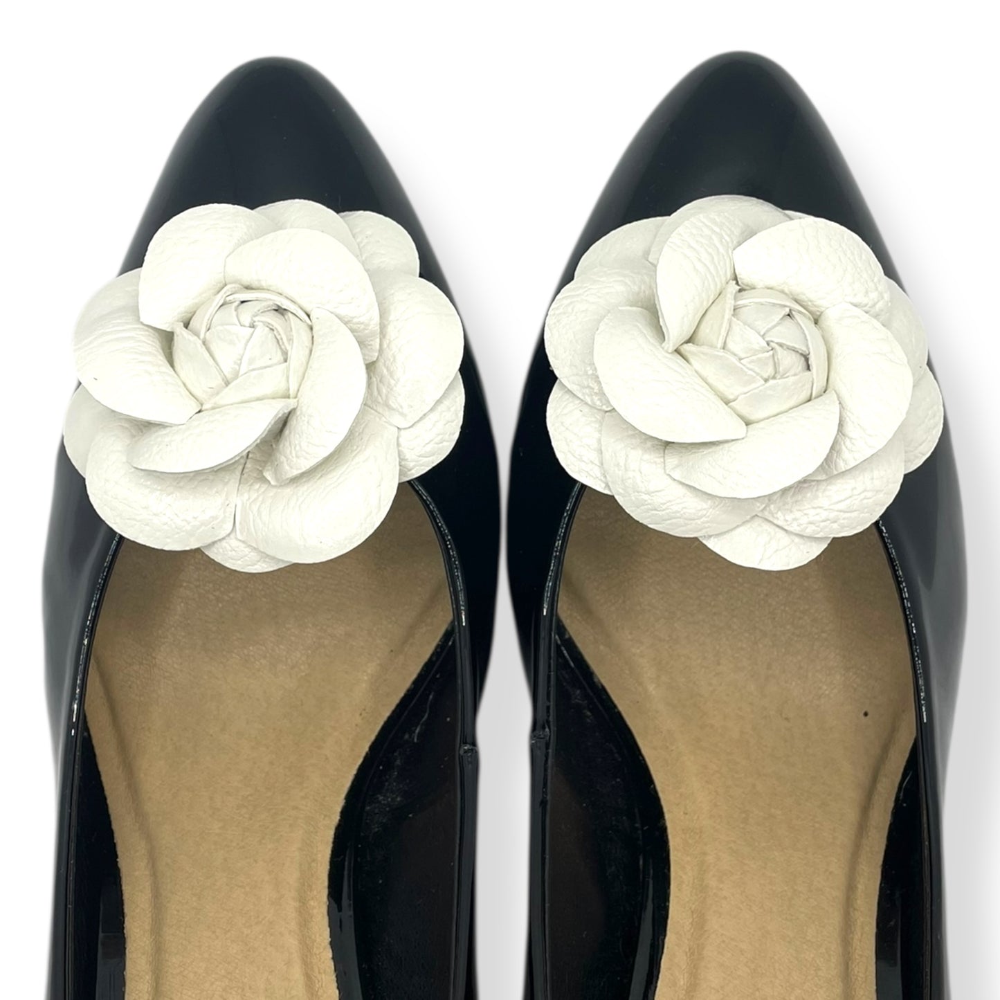 CC Camellia Clips – White