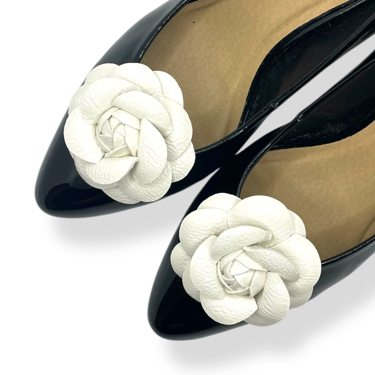 CC Camellia Clips – White