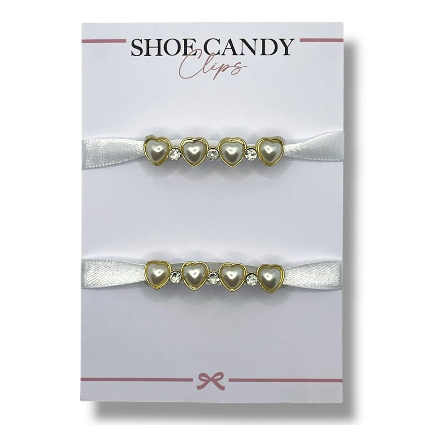 Golden Heart Pearl Lace Bars