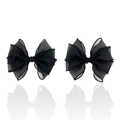 Black Organza Bow
