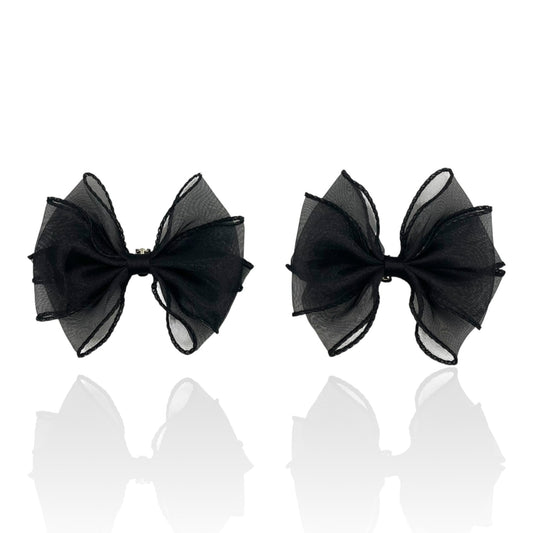 Black Organza Bow