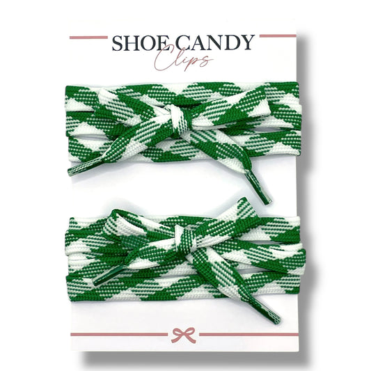 Green Tartan Laces