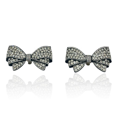 Crystal Noir Bow