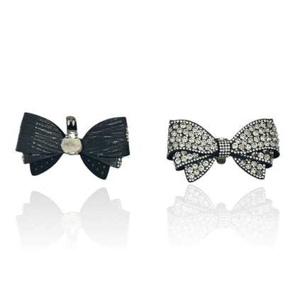 Crystal Noir Bow