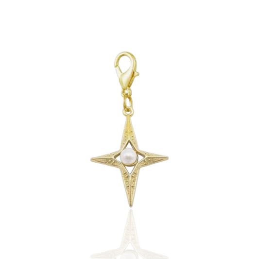 Golden Star Pearl Charm