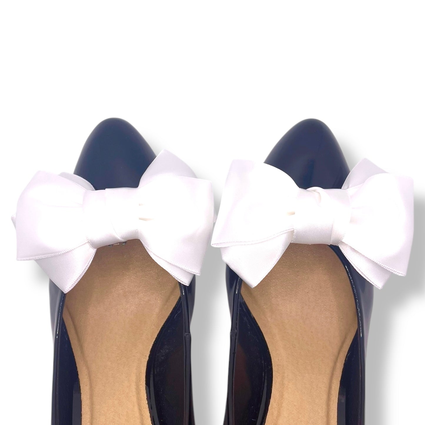 Satin White Bows