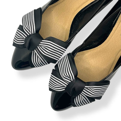 Monochrome Stripe Bows – Black & White