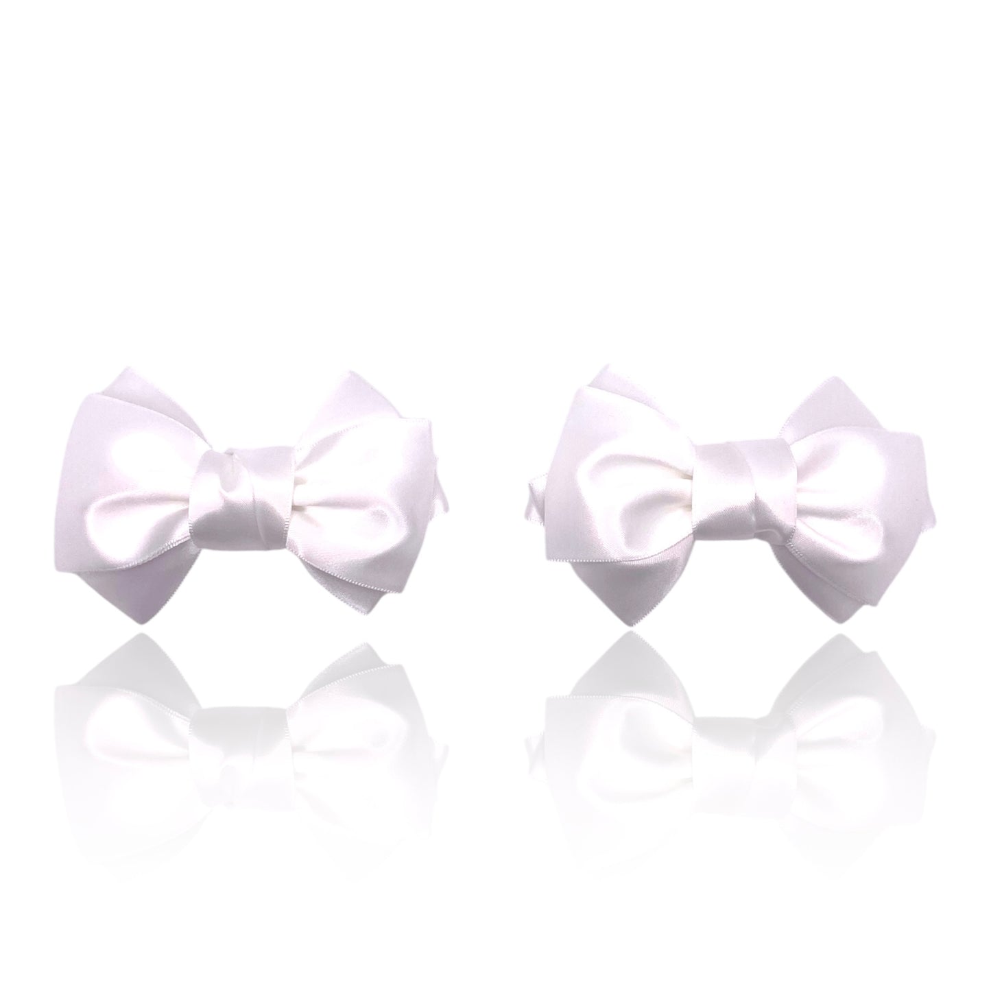 Satin White Bows