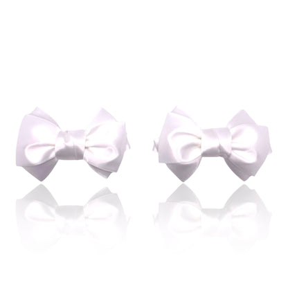 Satin White Bows