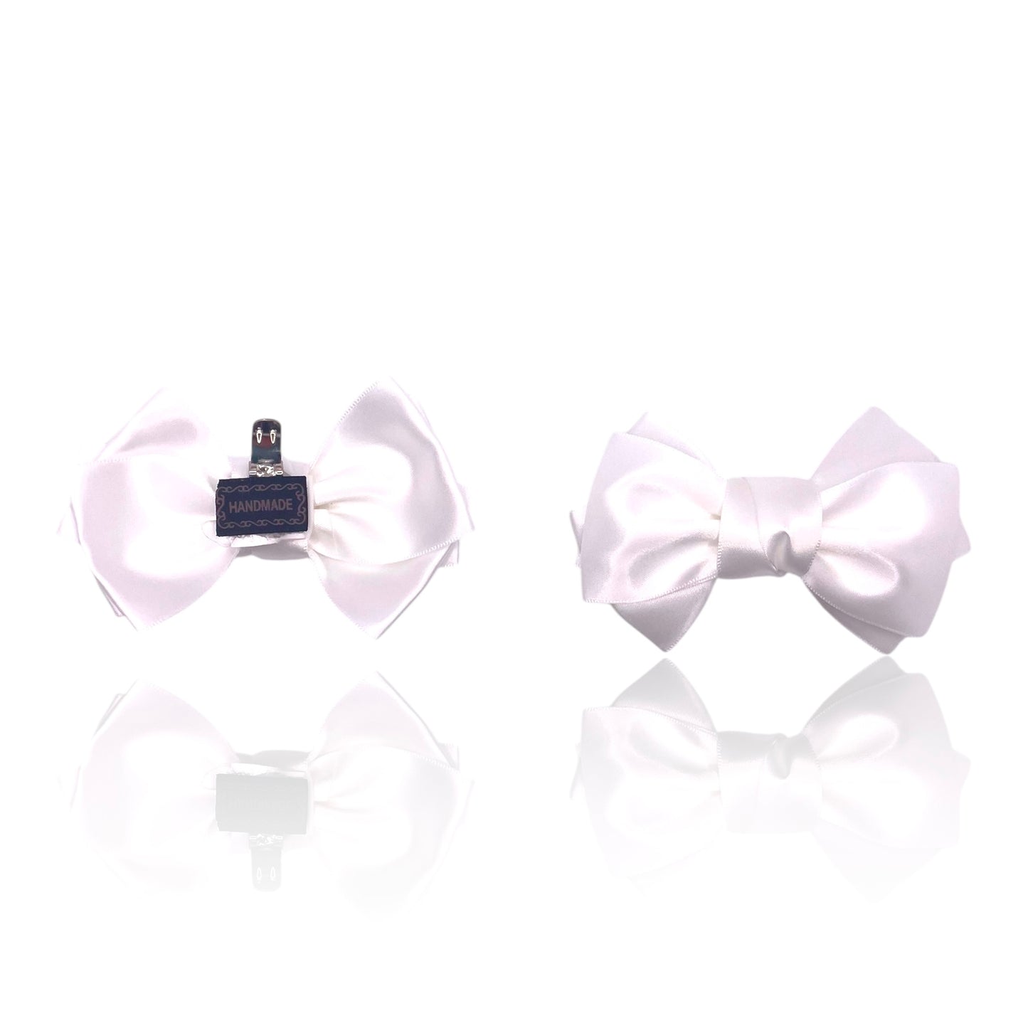 Satin White Bows