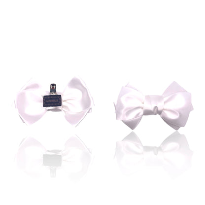 Satin White Bows