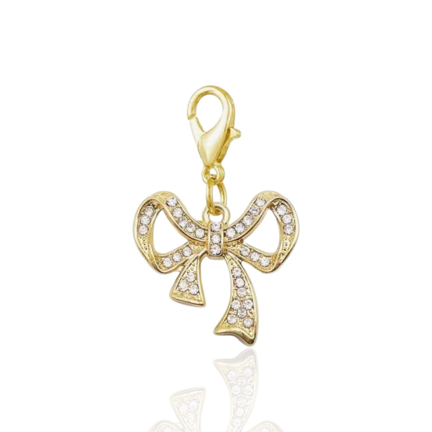 Golden Glimmer Bow Charm