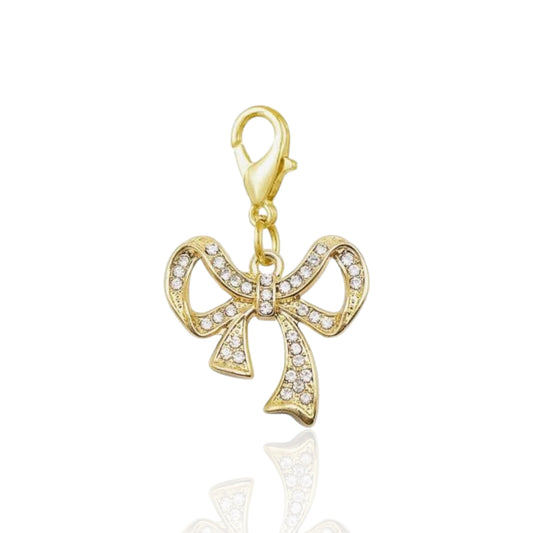 Golden Glimmer Bow Charm
