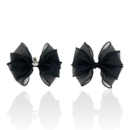 Black Organza Bow
