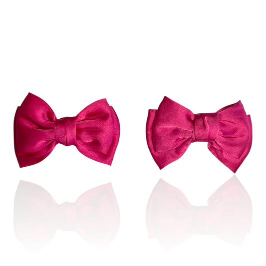 Hot Pink Satin Bows