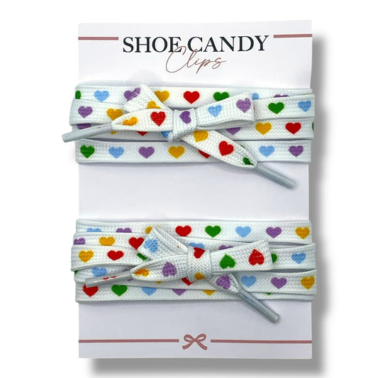 Rainbow Heart Laces