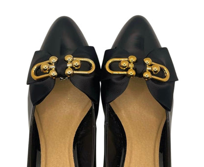 Golden Chic Black Bow