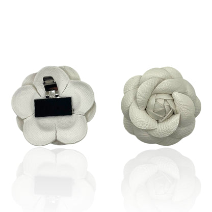 CC Camellia Clips – White