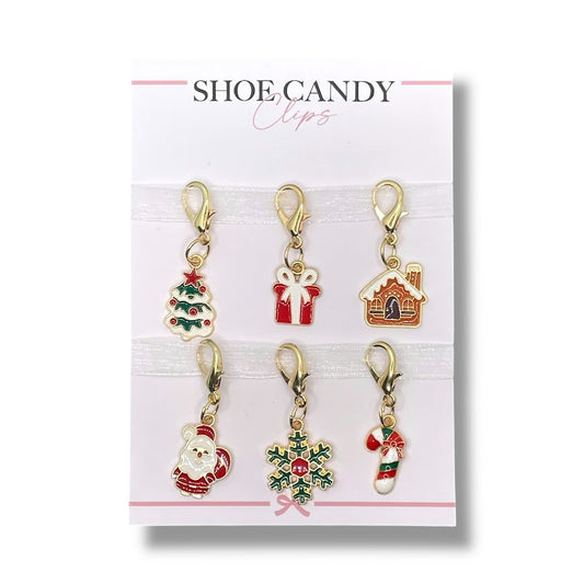Gingerbread Lane Christmas Shoe Charm Set (6 Charms)