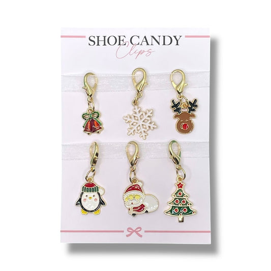 Merry & Bright Christmas Shoe Charm Set (6 Charms)