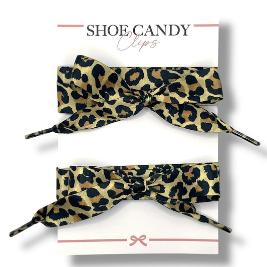 Golden Leopard Ribbon Laces